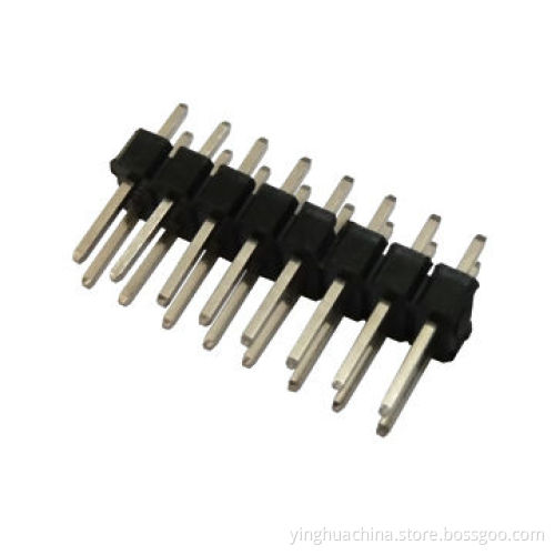 Pin Header, PCB Dual Row with 2.54mm Insulator Height, 10 Pins, Straight